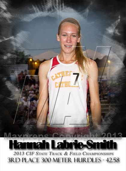 Thumbnail 1 in CIF State Track & Field Championships (Girls Podium Awards/Posters) photogallery.
