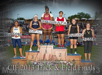 Thumbnail 1 in CIF State Track & Field Championships (Girls Podium Awards/Posters) photogallery.