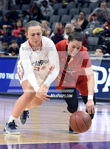 Thumbnail 2 in Rosary Academy vs. Campolindo (CIF State D3 Final) photogallery.