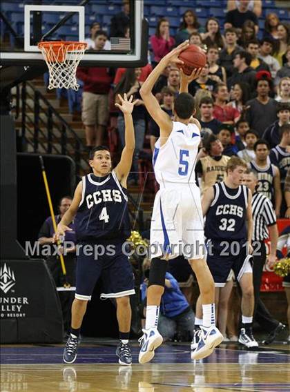 Thumbnail 2 in Capital Christian vs. Central Catholic (CIF SJS D5 Final) photogallery.