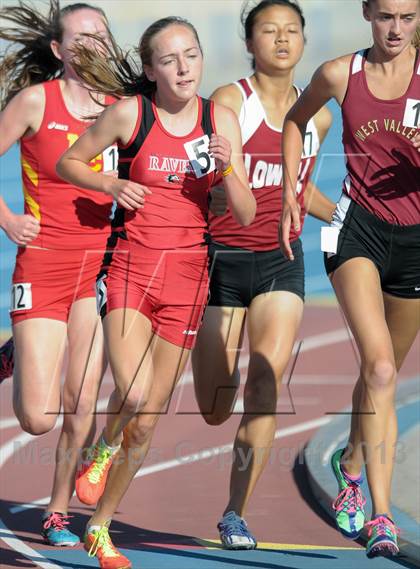 Thumbnail 1 in CIF State Track and Field Championships (Day 1 - Girls 1600m)  photogallery.