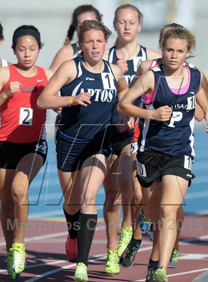 Thumbnail 1 in CIF State Track and Field Championships (Day 1 - Girls 1600m)  photogallery.