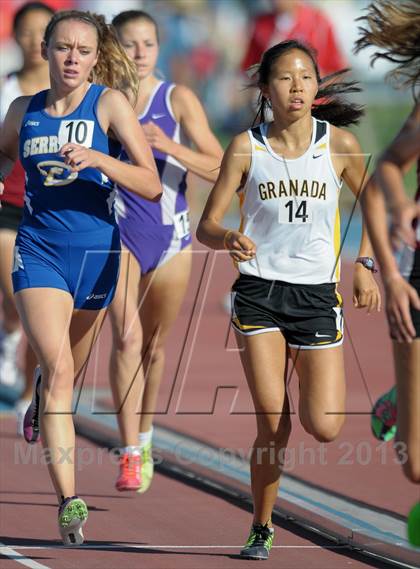 Thumbnail 1 in CIF State Track and Field Championships (Day 1 - Girls 1600m)  photogallery.