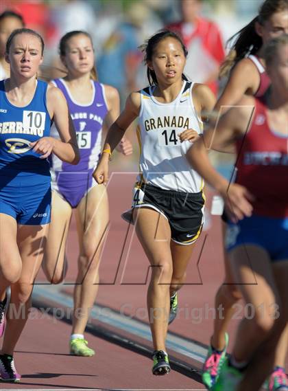 Thumbnail 3 in CIF State Track and Field Championships (Day 1 - Girls 1600m)  photogallery.