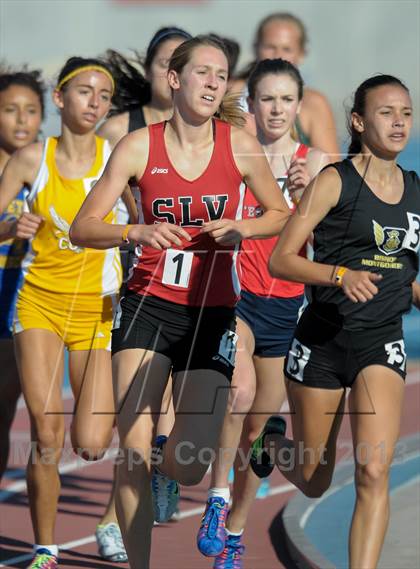 Thumbnail 1 in CIF State Track and Field Championships (Day 1 - Girls 1600m)  photogallery.