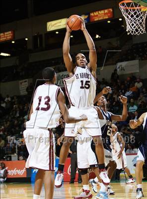 Thumbnail 1 in St. Benedict’s Prep vs Our Savior New American (Prime Time Shootout) photogallery.