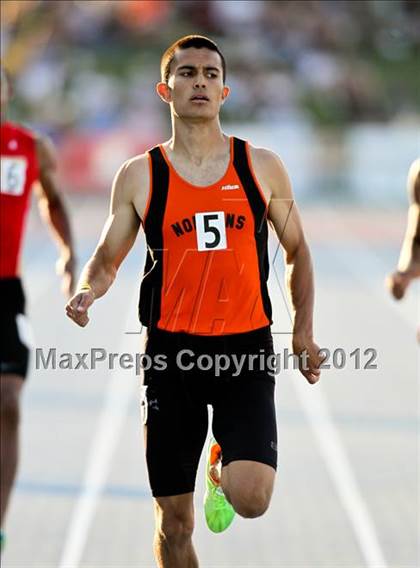 Thumbnail 1 in CIF State Track & Field Championships (Boys Preliminary Track Events) photogallery.