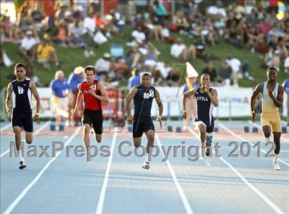 Thumbnail 1 in CIF State Track & Field Championships (Boys Preliminary Track Events) photogallery.