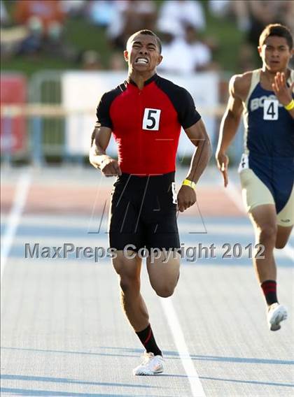 Thumbnail 1 in CIF State Track & Field Championships (Boys Preliminary Track Events) photogallery.