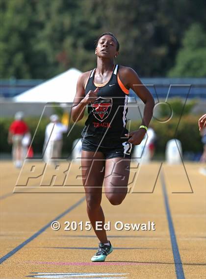 Thumbnail 1 in CIF NCS Masters Track and Field Championships (Girls 100 and 200 Meter Dashes) photogallery.