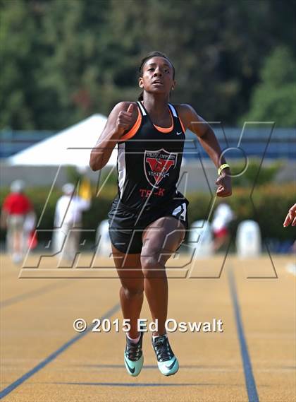 Thumbnail 2 in CIF NCS Masters Track and Field Championships (Girls 100 and 200 Meter Dashes) photogallery.