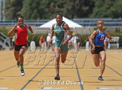 Thumbnail 3 in CIF NCS Masters Track and Field Championships (Girls 100 and 200 Meter Dashes) photogallery.