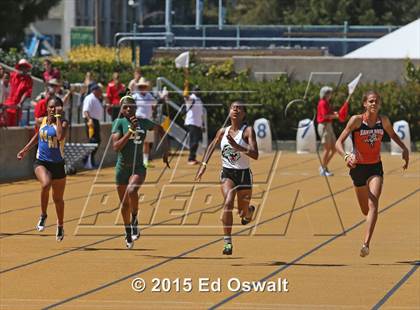Thumbnail 1 in CIF NCS Masters Track and Field Championships (Girls 100 and 200 Meter Dashes) photogallery.