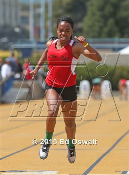 Thumbnail 1 in CIF NCS Masters Track and Field Championships (Girls 100 and 200 Meter Dashes) photogallery.