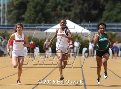 Thumbnail 1 in CIF NCS Masters Track and Field Championships (Girls 100 and 200 Meter Dashes) photogallery.