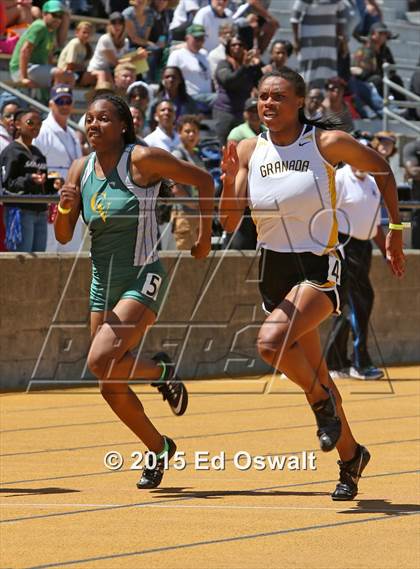 Thumbnail 2 in CIF NCS Masters Track and Field Championships (Girls 100 and 200 Meter Dashes) photogallery.
