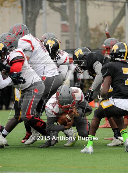 Thumbnail 3 in Roosevelt @ Madison (PSAL Bowl Quarter Finals) photogallery.