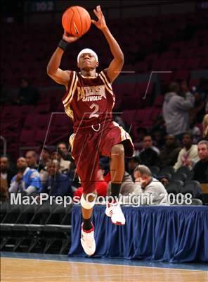Thumbnail 3 in Mt. Vernon vs. Paterson Catholic (Nike Super 6 @ the Garden) photogallery.