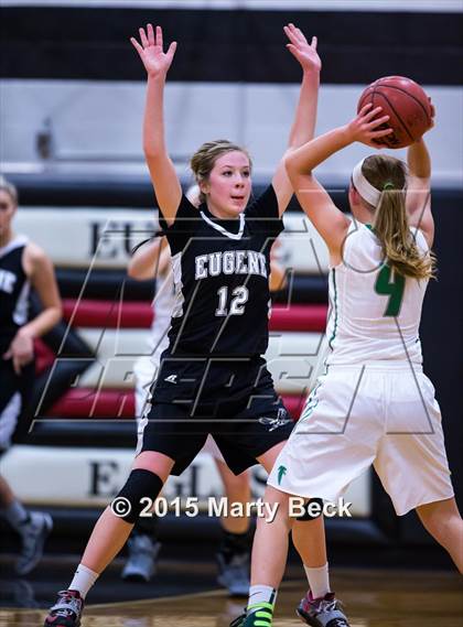 Thumbnail 3 in Blair Oaks vs Eugene (Eugene Tournament) photogallery.