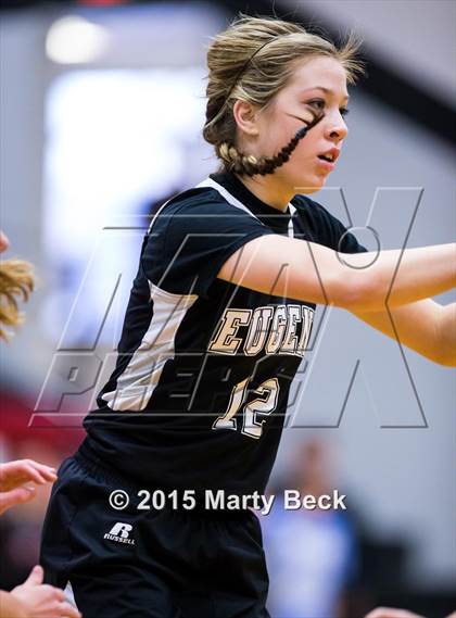Thumbnail 1 in Blair Oaks vs Eugene (Eugene Tournament) photogallery.