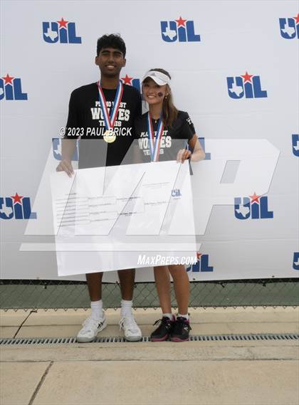 Thumbnail 3 in UIL 6A Tennis Boys and Mixed Doubles Finals (Medals) photogallery.