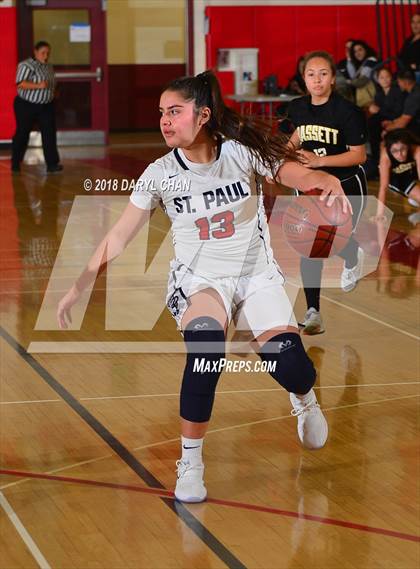 Thumbnail 2 in Bassett vs St. Paul (Mark Keppel Tournament) photogallery.