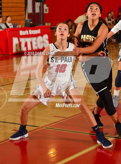 Thumbnail 2 in Bassett vs St. Paul (Mark Keppel Tournament) photogallery.