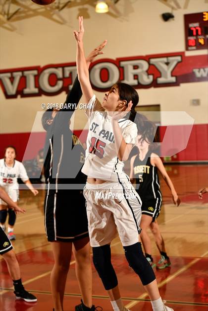 Thumbnail 2 in Bassett vs St. Paul (Mark Keppel Tournament) photogallery.