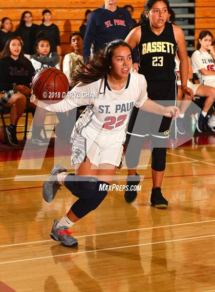 Thumbnail 3 in Bassett vs St. Paul (Mark Keppel Tournament) photogallery.