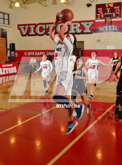 Thumbnail 2 in Bassett vs St. Paul (Mark Keppel Tournament) photogallery.