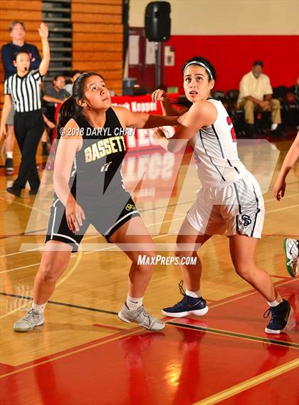 Thumbnail 2 in Bassett vs St. Paul (Mark Keppel Tournament) photogallery.