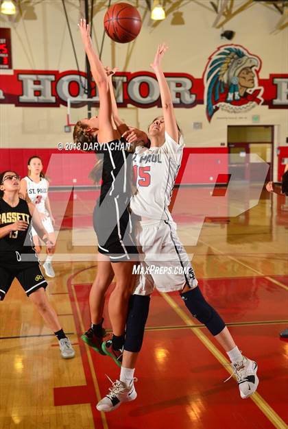 Thumbnail 1 in Bassett vs St. Paul (Mark Keppel Tournament) photogallery.
