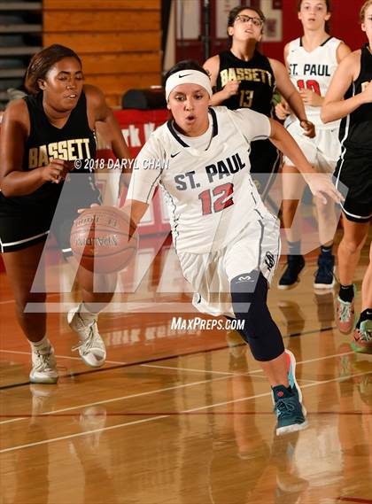Thumbnail 3 in Bassett vs St. Paul (Mark Keppel Tournament) photogallery.