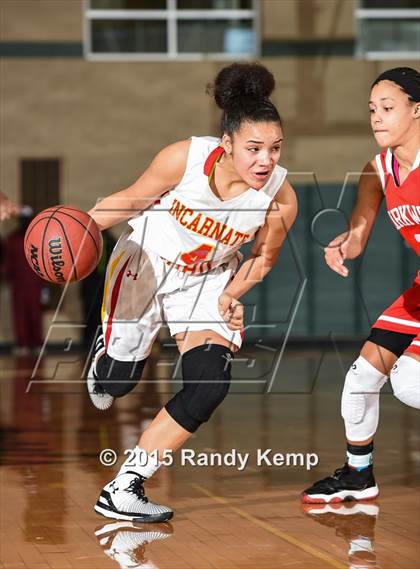 Thumbnail 3 in Incarnate Word Academy vs Kirkwood  (St. Joseph's Academy Shootout) photogallery.