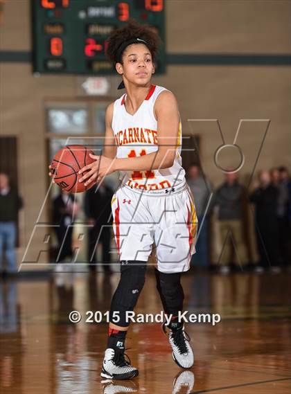 Thumbnail 2 in Incarnate Word Academy vs Kirkwood  (St. Joseph's Academy Shootout) photogallery.