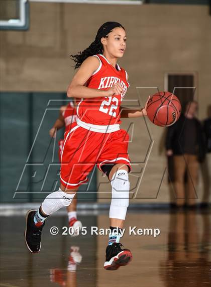 Thumbnail 1 in Incarnate Word Academy vs Kirkwood  (St. Joseph's Academy Shootout) photogallery.