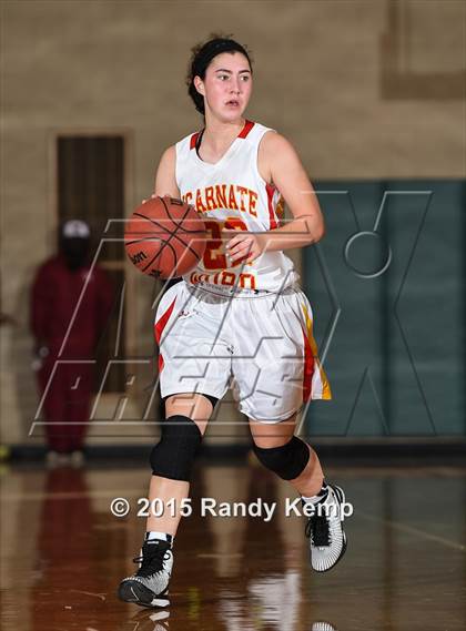 Thumbnail 3 in Incarnate Word Academy vs Kirkwood  (St. Joseph's Academy Shootout) photogallery.