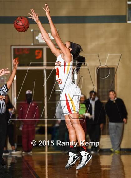 Thumbnail 1 in Incarnate Word Academy vs Kirkwood  (St. Joseph's Academy Shootout) photogallery.