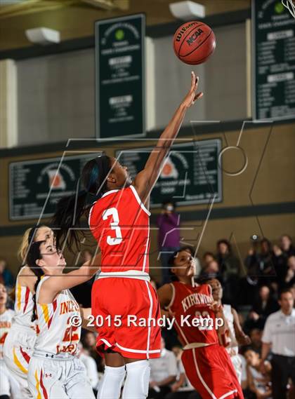 Thumbnail 3 in Incarnate Word Academy vs Kirkwood  (St. Joseph's Academy Shootout) photogallery.