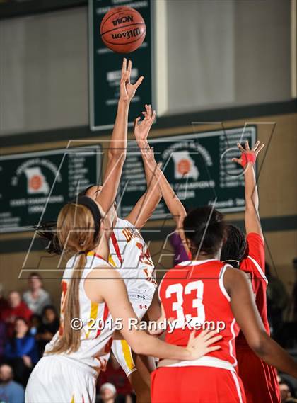 Thumbnail 3 in Incarnate Word Academy vs Kirkwood  (St. Joseph's Academy Shootout) photogallery.