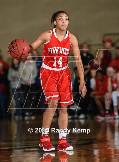 Thumbnail 1 in Incarnate Word Academy vs Kirkwood  (St. Joseph's Academy Shootout) photogallery.