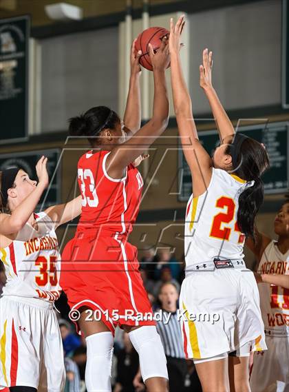 Thumbnail 3 in Incarnate Word Academy vs Kirkwood  (St. Joseph's Academy Shootout) photogallery.