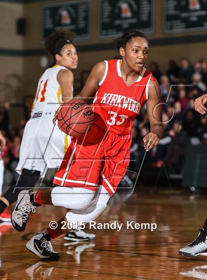 Thumbnail 1 in Incarnate Word Academy vs Kirkwood  (St. Joseph's Academy Shootout) photogallery.