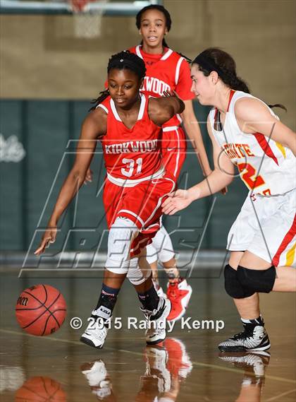 Thumbnail 2 in Incarnate Word Academy vs Kirkwood  (St. Joseph's Academy Shootout) photogallery.