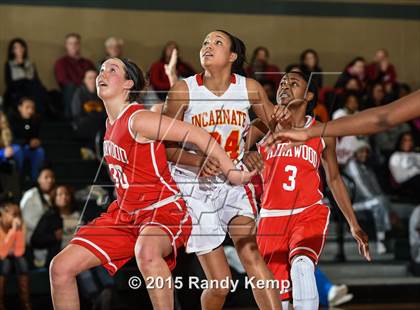 Thumbnail 2 in Incarnate Word Academy vs Kirkwood  (St. Joseph's Academy Shootout) photogallery.