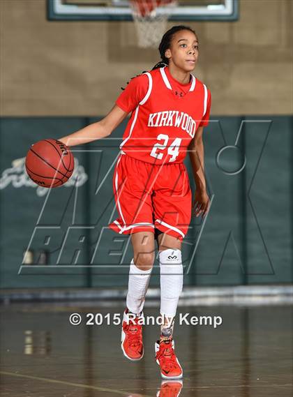 Thumbnail 3 in Incarnate Word Academy vs Kirkwood  (St. Joseph's Academy Shootout) photogallery.