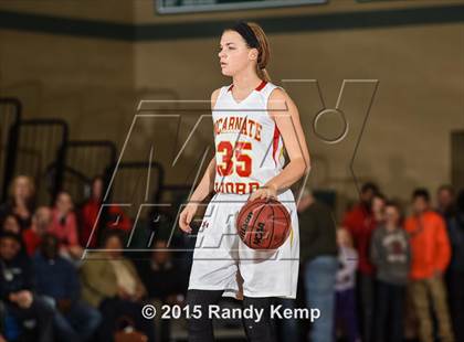 Thumbnail 3 in Incarnate Word Academy vs Kirkwood  (St. Joseph's Academy Shootout) photogallery.