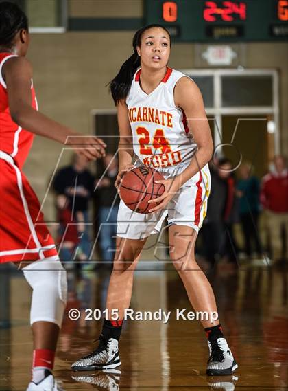 Thumbnail 2 in Incarnate Word Academy vs Kirkwood  (St. Joseph's Academy Shootout) photogallery.