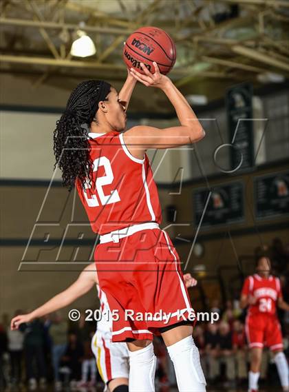Thumbnail 1 in Incarnate Word Academy vs Kirkwood  (St. Joseph's Academy Shootout) photogallery.