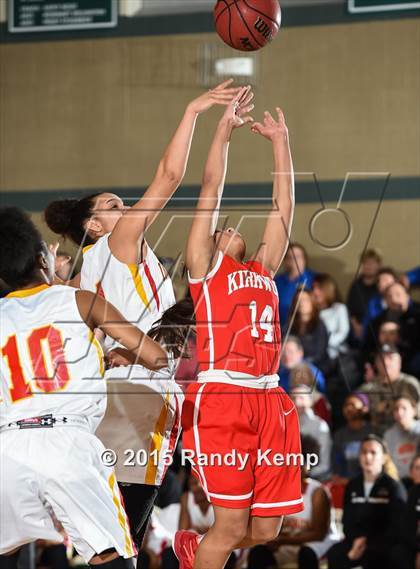 Thumbnail 1 in Incarnate Word Academy vs Kirkwood  (St. Joseph's Academy Shootout) photogallery.